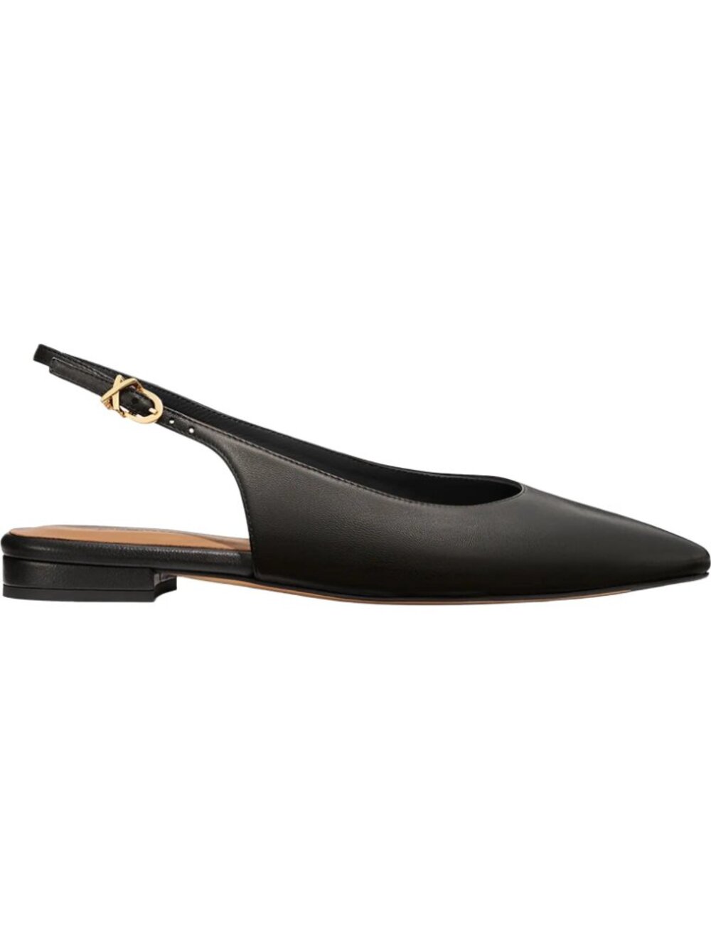 Margaux The Elise Black Pointed Leather Slingback Flats Size 40 - Picture 6 of 7